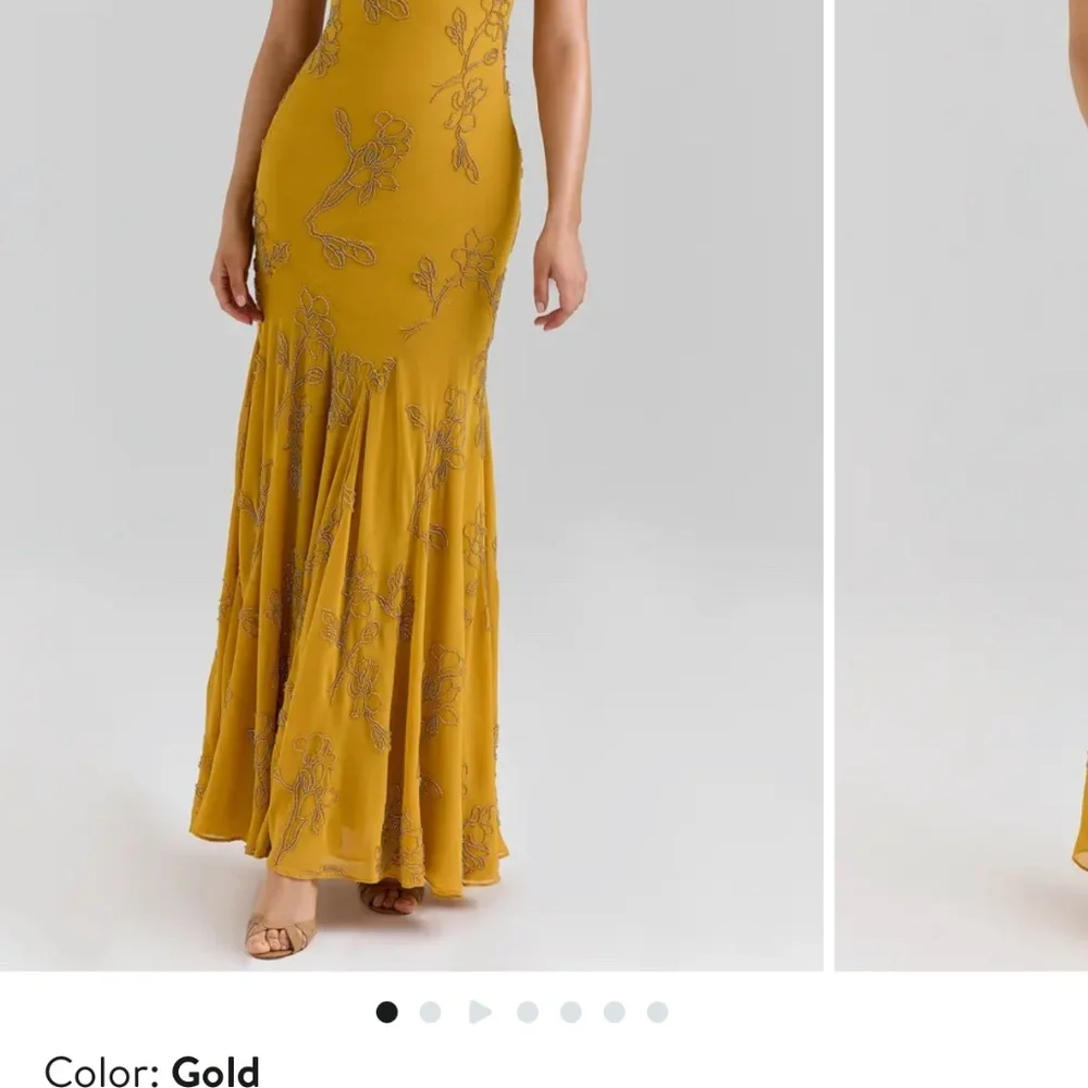 House of CB Rosalia Beaded Georgette Gown - Picture 2 of 10